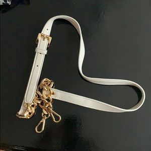 Michael Kors leather purse straps white